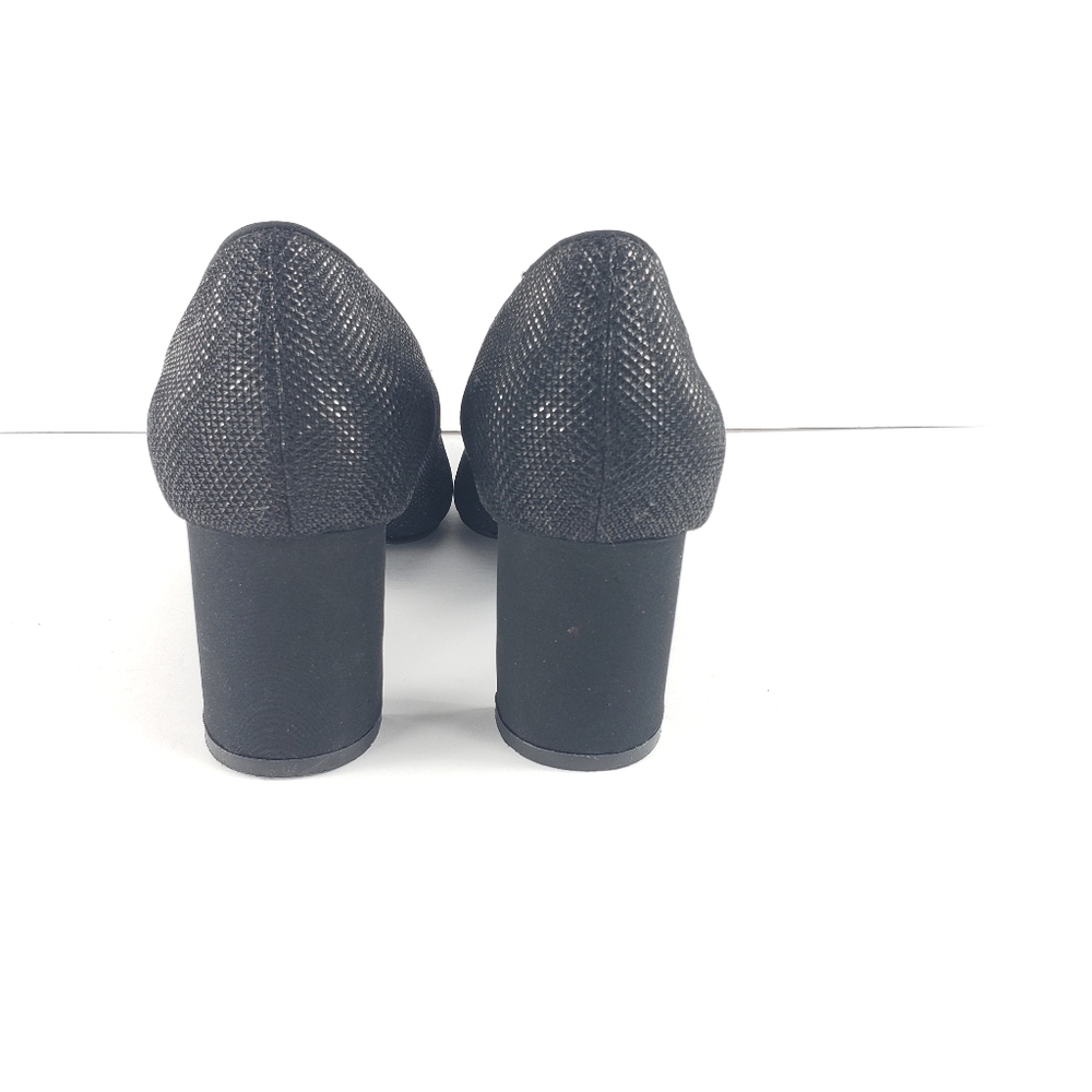 CAPARROS WOMEN SHINY BLACK BLOCK HEELS SIZE 8.5 - Picture 3 of 6